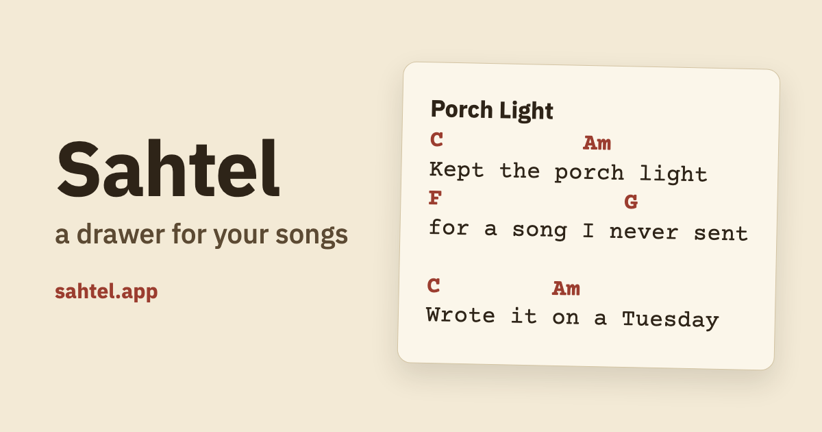 I built a notes app for songs because lining chords up with spaces in iPhone Notes drove me nuts